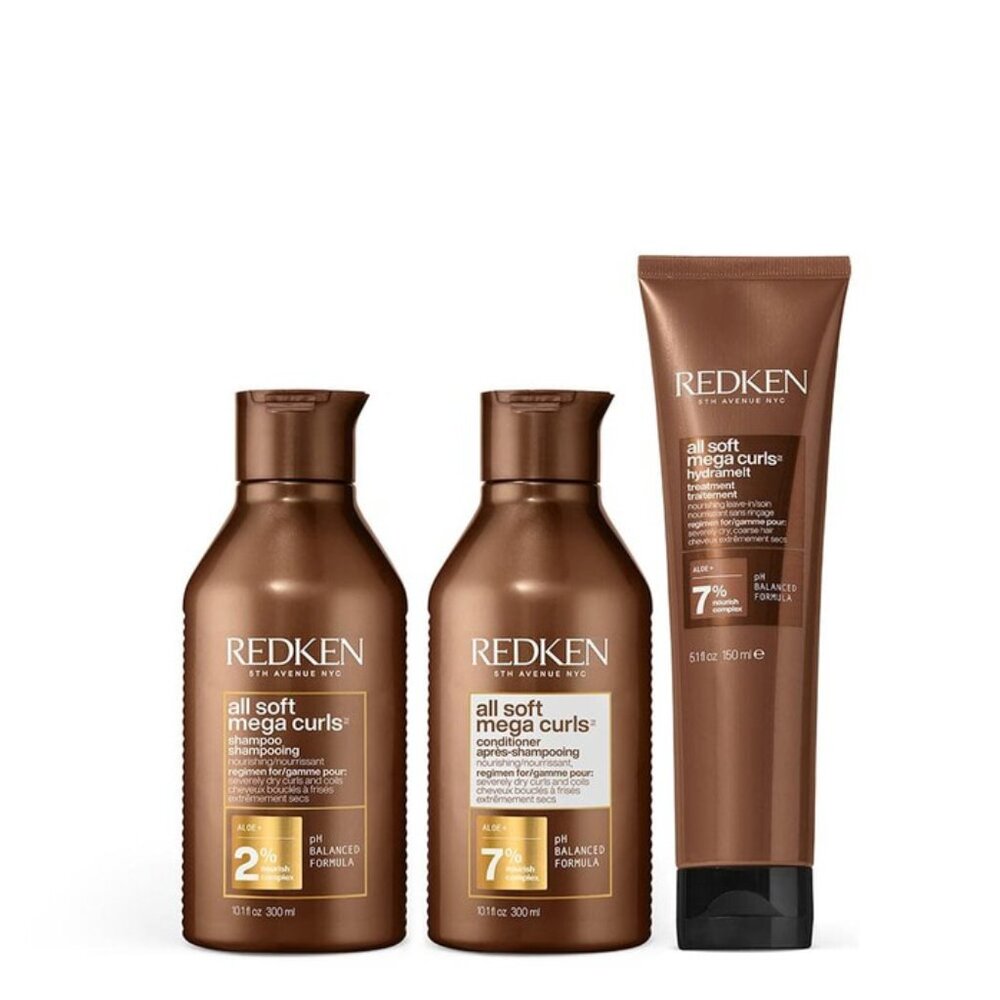 REDKEN ALL SOFT MEGA CURLS SET 3PC SEE DETAILS